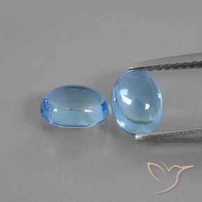 2.12ctw Naturel Bleu Suisse Topaze, ovale, Transparent