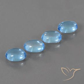 Achetez naturel 3.94ct Bleu Suisse Topaze gems, Coupe ovale, En provenance Brésil chez GemSelect. En stock, livraison internationale!