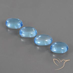 Achetez naturel 3.94ct Bleu Suisse Topaze gems, Coupe ovale, En provenance Brésil chez GemSelect. En stock, livraison internationale!