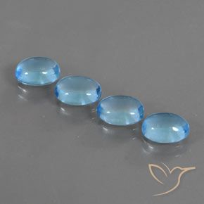 4.30ctw Naturel Bleu Suisse Topaze, ovale, Transparent