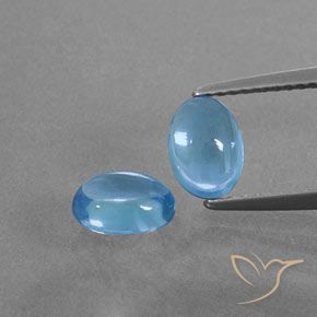 2.30ctw Naturel Bleu Suisse Topaze, ovale, Transparent