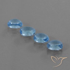 4.65ctw Naturel Bleu Suisse Topaze, ovale, Transparent