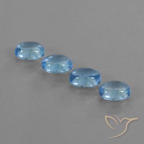 4.65ctw Naturel Bleu Suisse Topaze, ovale, Transparent