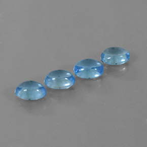 Achetez naturel 3,96ct bleue topaze gems, coupe ovale, en provenance brésil chez gemselect. en stock, livraison internationale!