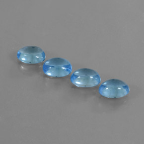 Achetez naturel 3,96ct bleue topaze gems, coupe ovale, en provenance brésil chez gemselect. en stock, livraison internationale!