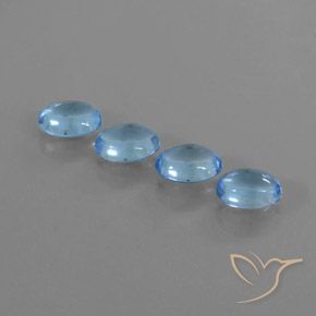 4.01ctw Naturel Bleu Suisse Topaze, ovale, Transparent