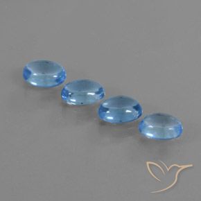 4.39ctw Naturel Bleu Suisse Topaze, ovale, Transparent