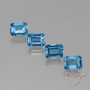 Shop natural 8.03ct Bleu Suisse Topaze gems, Octogone / coupe Émeraude, from Brésil at GemSelect. In stock, global shipping!