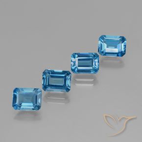 Shop natural 8.03ct Bleu Suisse Topaze gems, Octogone / coupe Émeraude, from Brésil at GemSelect. In stock, global shipping!