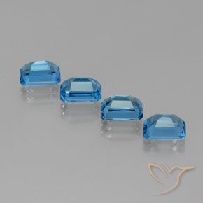Shop natural 8.03ct Bleu Suisse Topaze gems, Octogone / coupe Émeraude, from Brésil at GemSelect. In stock, global shipping!