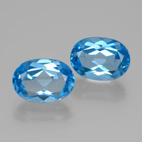 Achetez naturel 5.54ct Bleu Suisse Topaze gems, Coupe ovale, En provenance Brésil chez GemSelect. En stock, livraison internationale!