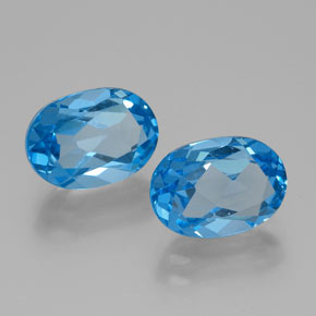 Achetez naturel 5.54ct Bleu Suisse Topaze gems, Coupe ovale, En provenance Brésil chez GemSelect. En stock, livraison internationale!