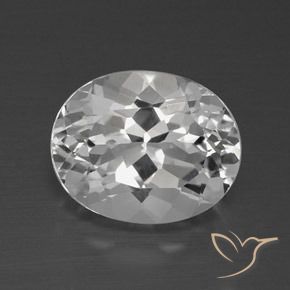 4.62ct Naturel Blanc clair Topaze, ovale, VVS-VS