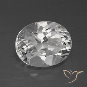 Topaze Blanc clair naturelle ovale, 4.62 ct, VVS-VS
