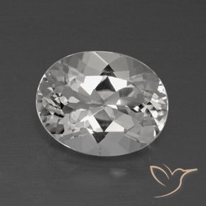 4.13ct Naturel Blanc clair Topaze, ovale, VVS-VS