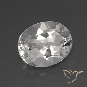Topaze Blanc clair naturelle ovale, 4.13 ct, VVS-VS