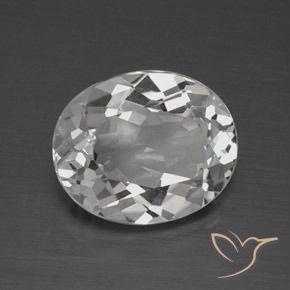 Topaze Blanc clair naturelle ovale, 4.08 ct, VVS