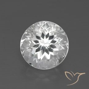 Topaze blanche de 3,58 carats,, Tour Topaze en vrac du Brésil, Gemme naturelle non traitée, 9 mm, Photo A