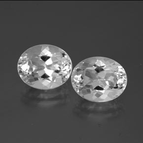 Achetez naturel 9.22ct Blanc clair Topaze gems, Coupe ovale, En provenance Brésil chez GemSelect. En stock, livraison internationale!