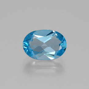 Topaze Bleu Suisse naturelle Coupe ovale, 2.41 ct, VS