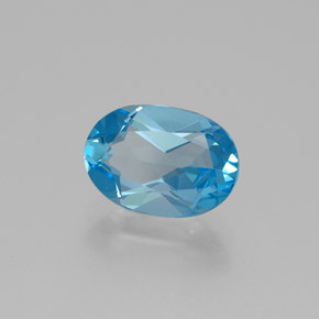 Topaze Bleu Suisse naturelle Coupe ovale, 2.41 ct, VS