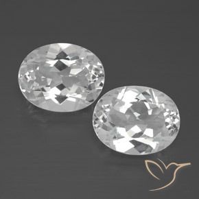 6.12ctw Naturel Blanc Topaze, ovale, VVS-VS