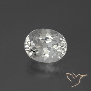3.38ct Naturel Blanc Topaze, ovale, VVS-VS