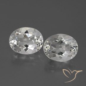 6.54ctw Naturel Blanc Topaze, ovale, VVS
