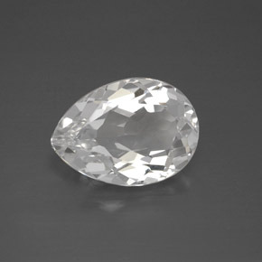 Topaze Blanc naturelle En forme de poire, 6.90 ct, VVS-VS