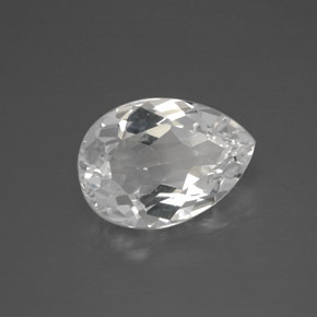 Topaze Blanc naturelle En forme de poire, 6.90 ct, VVS-VS