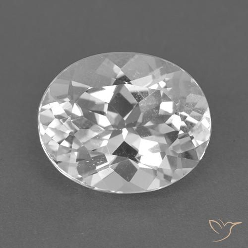 4.30ct Naturel Blanc Topaze, ovale, VVS-VS