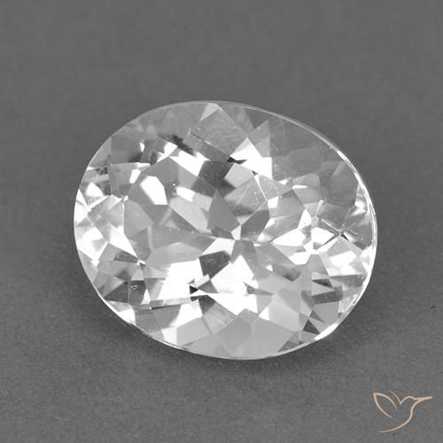 Topaze Blanc naturelle ovale, 4.30 ct, VVS-VS