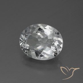 Topaze Blanc clair naturelle ovale, 3.70 ct, VS