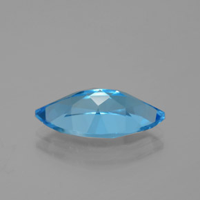 Topaze Bleu Suisse naturelle Marquise, 4.59 ct, VVS