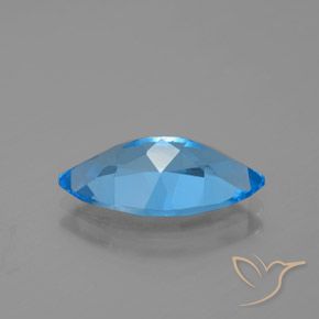 Topaze bleue naturelle marquise, 4,33 ct, VVS-VS