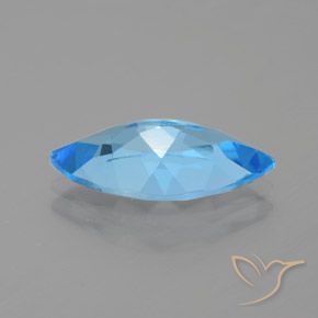Topaze Bleu Suisse naturelle Marquise, 4.31 ct, VVS-VS