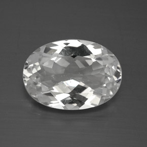 Topaze blanc naturelle coupe ovale, 4,73 ct, VS