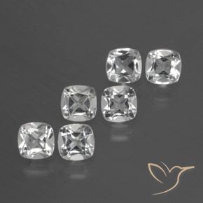 Shop natural 2.82ct Blanc clair Topaze gems, Coussin, from Brésil at GemSelect. In stock, global shipping!