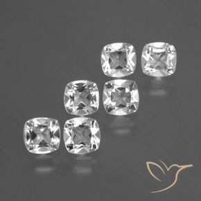 Shop natural 2.82ct Blanc clair Topaze gems, Coussin, from Brésil at GemSelect. In stock, global shipping!