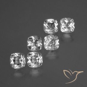 Shop natural 3.07ct Blanc clair Topaze gems, Coussin, from Brésil at GemSelect. In stock, global shipping!