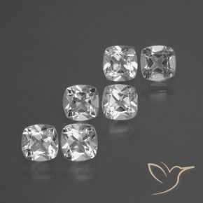 Shop natural 2.92ct Blanc clair Topaze gems, Coussin, from Brésil at GemSelect. In stock, global shipping!
