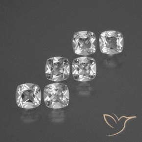 Shop natural 2.97ct Blanc clair Topaze gems, Coussin, from Brésil at GemSelect. In stock, global shipping!