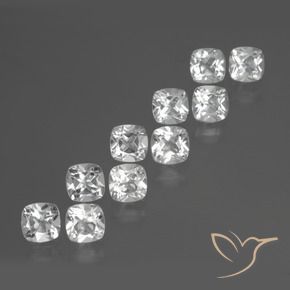 Shop natural 5.27ct Blanc Topaze gems, Coussin, from Brésil at GemSelect. In stock, global shipping!