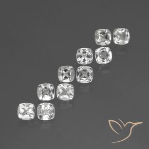 Shop natural 4.66ct Blanc Topaze gems, Coussin, from Brésil at GemSelect. In stock, global shipping!