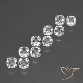 Shop natural 4.69ct Blanc Topaze gems, Coussin, from Brésil at GemSelect. In stock, global shipping!