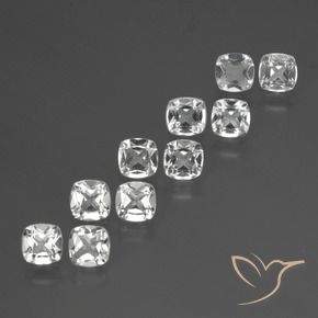 Shop natural 4.48ct Blanc clair Topaze gems, Coussin, from Brésil at GemSelect. In stock, global shipping!