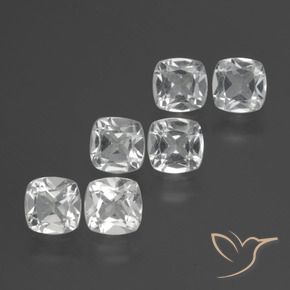 Shop natural 2.79ct Blanc clair Topaze gems, Coussin, from Brésil at GemSelect. In stock, global shipping!