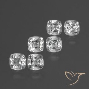 Shop natural 2.92ct Blanc clair Topaze gems, Coussin, from Brésil at GemSelect. In stock, global shipping!