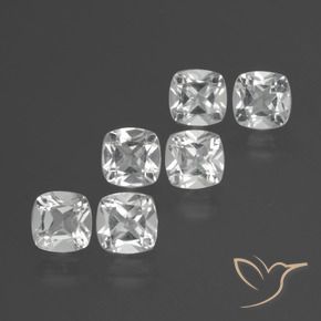 Shop natural 2.89ct Blanc Topaze gems, Coussin, from Brésil at GemSelect. In stock, global shipping!