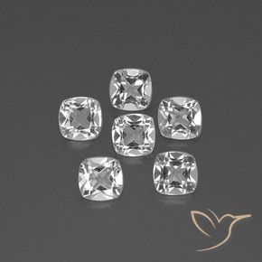 Shop natural 2.81ct Blanc clair Topaze gems, Coussin, from Brésil at GemSelect. In stock, global shipping!